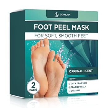 DERMORA Foot Peel Mask – 2 Pack of Regular Skin Exfoliating Foot Masks for Dry, Cracked Feet, Callus, Dead Skin Remover – Feet Peeling Mask for Soft Baby Feet, Original Scent | The Storepaperoomates Retail Market - Fast Affordable Shopping