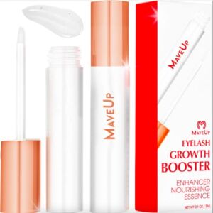MaveUp Eyelash Growth Serum Booster. Enhanced Length. Works Like Magic. Fuller Lashes & Mesmerizing Look. Nourishing. Thicker. Longer. Your Secret to Gorgeous Eyes. Alluring. Must Have.