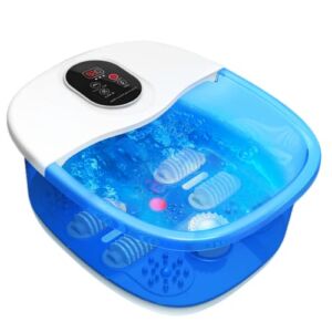 Housiwill Foot Spa, Foot Spa Bath Massager with Heat, 4 Massage Roller Pedicure Foot Spa, Foot Bath Massager with Bubbles, Vibratio, Digital Temperature Control, Herb Box, Soothe & Relax Tired Feet