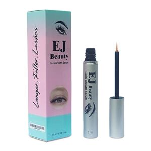 EJ Beauty NEW Formula For Longer Fuller and Thicker Lashes, Eyelash Growth Serum, Eyebrow Lash enhancing Thick Healthy Eyelash, Natural Ingredients, Vegan, 20210420