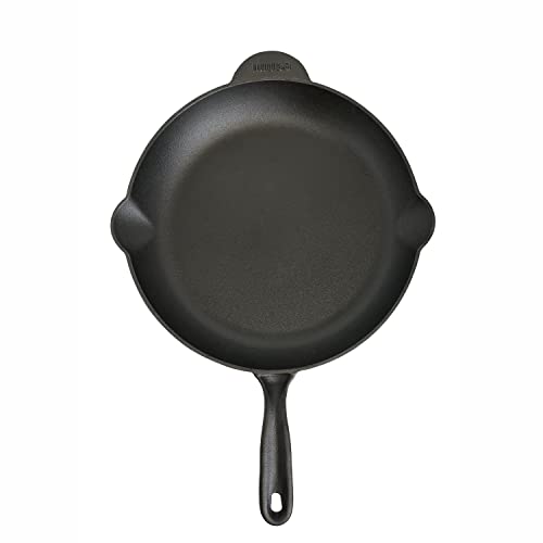 IMUSA USA 12″ Cast Iron Skillet with Helper Handle for Indoor & Outdoor | The Storepaperoomates Retail Market - Fast Affordable Shopping