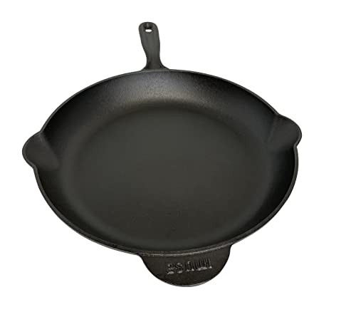IMUSA USA 12″ Cast Iron Skillet with Helper Handle for Indoor & Outdoor | The Storepaperoomates Retail Market - Fast Affordable Shopping