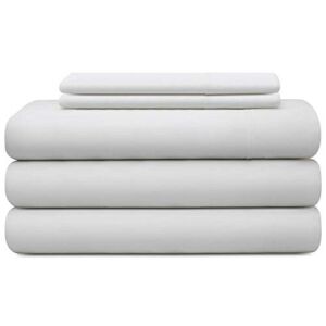 Split King Bed Sheets 5 Pieces 400 Thread Count 100% Egyptian Cotton Sheets for Split King Adjustable Bed 16 Inch Deep Pocket Split King Sheets Sets for Adjustable Beds White Solid