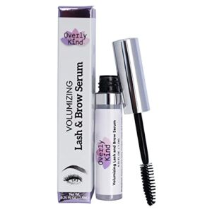 Overly Kind’s Volumizing Eyelash & Eyebrow Hair Growth Serum Booster & Enhancer – Thicker, Longer Lash and Brow – USA Made – Vegan & Cruelty Free – Free from Parabens, Sulfates,& Silicones