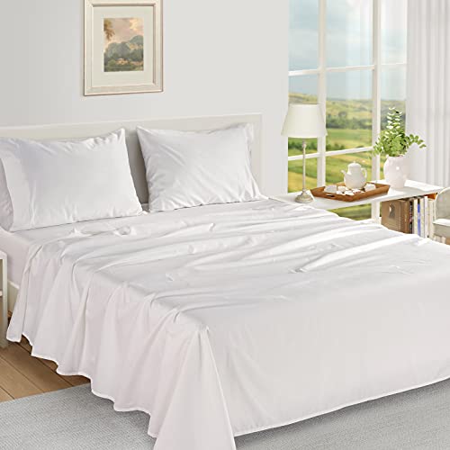 Glossio Homes Luxurious 1000 Thread Count Italian Finish 100% Egyptian Cotton 4-Piece Sheets Sets Cotton, Fits Mattress Up to 19 inches Deep Pocket Sheet Set – (White, Queen) | The Storepaperoomates Retail Market - Fast Affordable Shopping