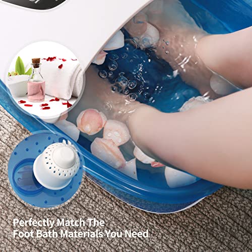 Foot Spa Bath with Heat, Massage and Pumice Stone, Pedicure Foot Spa Soak with Touch Screen Panel – Features 4 Shiatsu Rollers (Not Motorized), Bubbles, Vibration and Temperature Control – Blue | The Storepaperoomates Retail Market - Fast Affordable Shopping