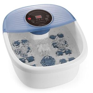 Foot Spa Bath Massager with Bubbles and Vibrating, Digital Temperature Control, Home Pedicure Feet Baths & Spas Soaker Foot Bath Tub with Soothing Heat