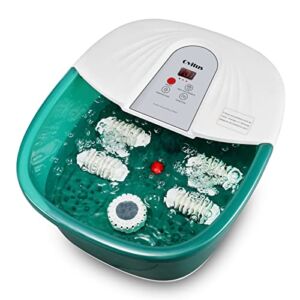 Ovitus Foot Spa Bath Massager, 6 in 1 Foot Spa with Heat and Massage and Jets, Vibration, Red Light, Grindstone, Foot Massager Spa with Adjust 95-118℉ Temp & 0-60 Mins Foot Soak for Soft fee
