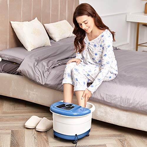 Foot Spa Bath with Heat and Massage and Bubbles, Foot Bath Massager w/16 Motorized Shiatsu Rollers,Digital Temperature Control,Red Light,Pedicure Foot Soaker w/Warm Water Soothe Tired Feet Home Use | The Storepaperoomates Retail Market - Fast Affordable Shopping