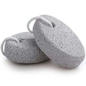 Natural Foot Pumice Stone for Feet, Borogo 2-Pack Lava Pedicure Tools Hard Skin Callus Remover for Feet and Hands – Natural Foot File Exfoliation to Remove Dead Skin, Heels, Elbows, Hands