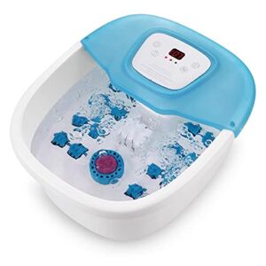 Foot Spa/Bath Massager with Heat, Bubbles and Vibration, Removable Pedicure Grinding Stone, Foot Soaking Bath Basin with 16 Shiatsu Massage Rollers & Adjustable Temperature, Heated Foot Bath Home Use
