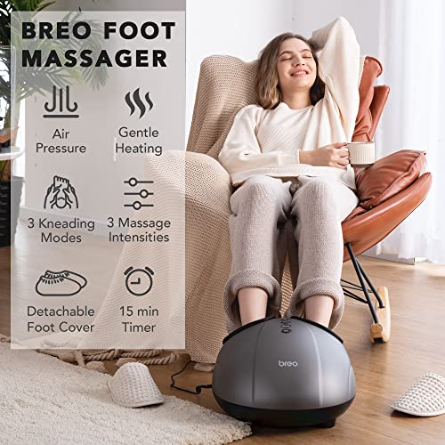 Breo Foot Massager Machine with Heat, Shiatsu Deep Tissue Kneading, Rolling Massage for Relief, Fits Feet Up to Men Size 12 | The Storepaperoomates Retail Market - Fast Affordable Shopping