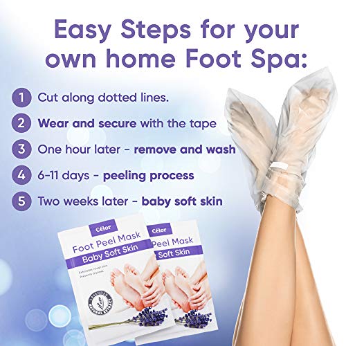 ﻿﻿Foot Peel Mask (2 Pairs) – Foot Mask for Baby soft skin – Remove Dead Skin | Foot Spa Foot Care for women Peel Mask with Lavender and Aloe Vera Gel for Men and Women Feet Peeling Mask Exfoliating | The Storepaperoomates Retail Market - Fast Affordable Shopping
