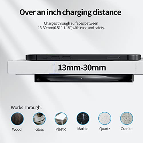 KPON Invisible Wireless Charger, Hidden Long Distance Wireless Phone Charger, Under Desk 10W Furniture Wireless Charging Pad for iPhone 14/14 Plus/14 Pro/14 Pro max/13 Series/Wireless Phones | The Storepaperoomates Retail Market - Fast Affordable Shopping