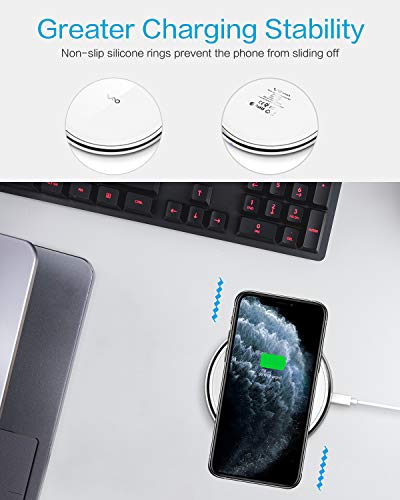 Fast Wireless Charger,Vebach Alumium Qi certificated Wireless Charging pad Compatible with iPhone 14/13/12 Pro Max/12/13/12 Mini/SE/11/11 Pro/XS/XR/8,Galaxy S20 S10 S9 S8, Note 10 Note 9 etc | The Storepaperoomates Retail Market - Fast Affordable Shopping