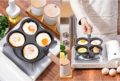 4 Cup Nonstick Cast Iron Egg Frying Pan – Divided Breakfast Egg Skillet Pan for Cooking – Fried Egg Pan Cooker – Pancake Egg Fryer – Sarten Para Huevos | The Storepaperoomates Retail Market - Fast Affordable Shopping