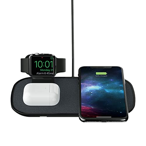 mophie 3-in-1 Wireless Charging Pad – 7.5W Qi-Certified for Fast Charging, Compatible with iPhone 11, 12, 11/12 Pro/Pro Max, XS Max, XS, XR, X, iPhone 8, iPhone 8 Plus, AirPods & Apple Watch (Black) | The Storepaperoomates Retail Market - Fast Affordable Shopping