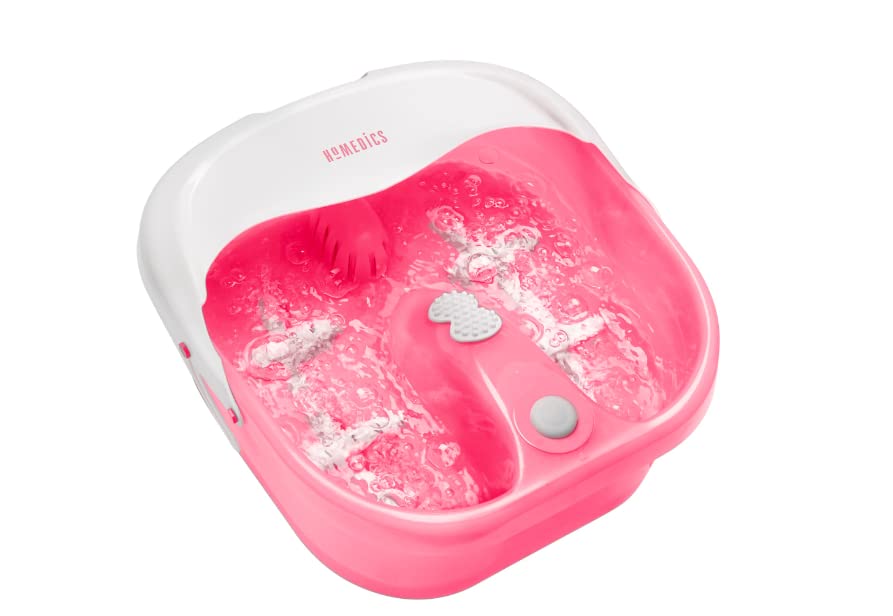 HOMEDICS Bubble Therapy Foot Spa with Heat Boost Power, Massaging Rollers & Bubbles To Soothe Overworked Feet -FB-400 – Rose Color Tub | The Storepaperoomates Retail Market - Fast Affordable Shopping