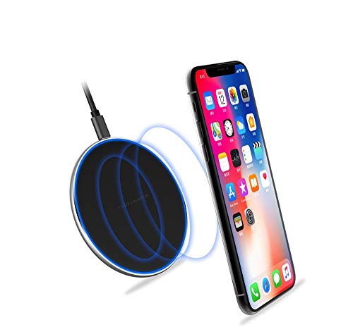 Wireless Charger, VectorTech Qi-Certified 10W Fast Wireless Charging Pad Compatible with iPhone 12/12 Mini/12 Pro Max/SE 2020/11 Pro Max, Samsung Galaxy S21/S20/Note10/S10, AirPods Pro (No AC Adapter) | The Storepaperoomates Retail Market - Fast Affordable Shopping