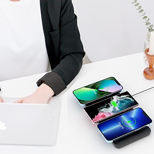 Wireless Charger, JE Make IT Simple 3 in 1 Wireless Charging Station,Qi Certified Mag-Safe Charger, Portable Wireless Charging pad Multiple Devices for iPhone 14/13/12/Samsung Series with Adapter | The Storepaperoomates Retail Market - Fast Affordable Shopping