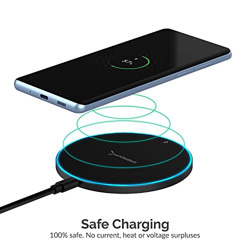 SABRENT 10W qi Wireless Fast Charger Charging Pad, Universally Compatible with All qi Enabled Phones [AC Adapter Not Included] Black (WL-QIFC) | The Storepaperoomates Retail Market - Fast Affordable Shopping