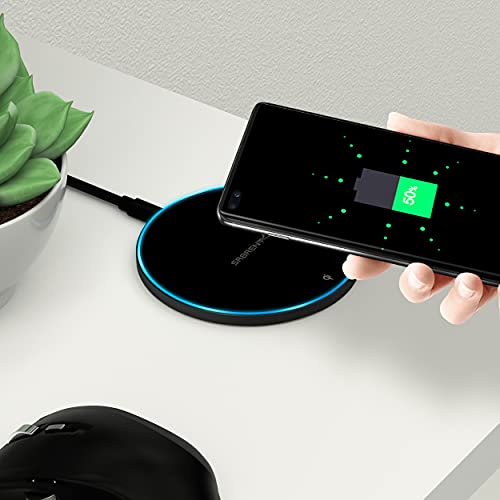 SABRENT 10W qi Wireless Fast Charger Charging Pad, Universally Compatible with All qi Enabled Phones [AC Adapter Not Included] Black (WL-QIFC) | The Storepaperoomates Retail Market - Fast Affordable Shopping