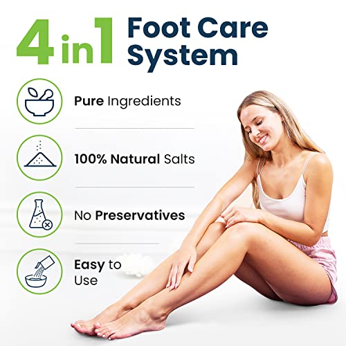 Foot Cure Foot Exfoliator & Callus Remover Pedicure Set – Foot Care Kit Includes Foot File for Dead Skin, Tea Tree Oil Foot Soak Salts, Urea Cream 40 Percent & Foot Callus Removal Gel – Made in USA | The Storepaperoomates Retail Market - Fast Affordable Shopping