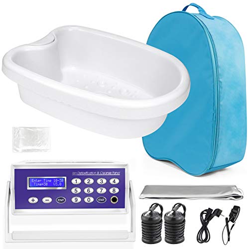 Ionic Detox Foot Bath – Detox Foot Spa, Ionic Foot Bath Detox Machine Chi Cleanse with Tub, Wrist Strap, Far Infrared Waistbelt, 2 Arrays, Blue Bag | The Storepaperoomates Retail Market - Fast Affordable Shopping