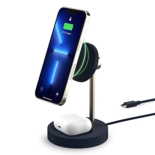 iOttie Velox Magnetic Wireless Charging Duo Stand. 7.5W Mounting Stand + 5W Charging Pad. iPhone 12, iPhone 13, iPhone 14 Series MagSafe Compatible. iPhone & AirPods Charger (Adapter not Included) | The Storepaperoomates Retail Market - Fast Affordable Shopping