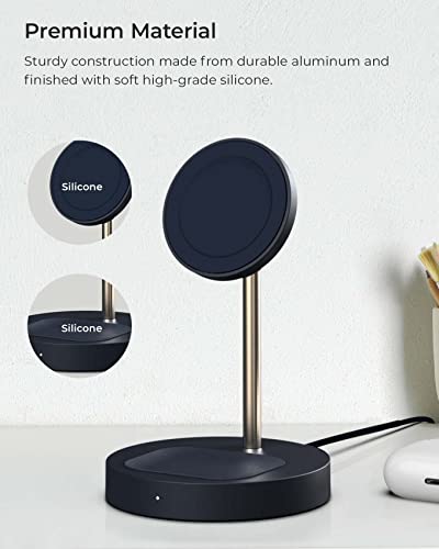 iOttie Velox Magnetic Wireless Charging Duo Stand. 7.5W Mounting Stand + 5W Charging Pad. iPhone 12, iPhone 13, iPhone 14 Series MagSafe Compatible. iPhone & AirPods Charger (Adapter not Included) | The Storepaperoomates Retail Market - Fast Affordable Shopping