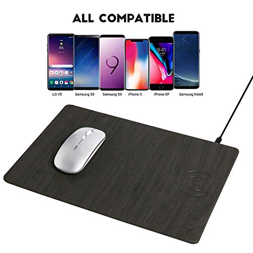 Fast Wireless Charger Mouse Pad Qi Certified Case-Friendly 10W Fast Wireless Charging Mouse Mat Compatible for iPhone 12,12Pro,11,11 Pro,XR,X,8,8 Plus,Samsung Galaxy S10/S9/S8,Note (7.5W/10) (Grey) | The Storepaperoomates Retail Market - Fast Affordable Shopping