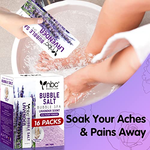 Foot Soak,Bubble Foot Bath Spa Foot Salt Soak Home Pedicure Kit Foot Soap Pedicure Supplies for Stubborn Foot Odor Tired Dry Cracked Feet Foot Care for Women Men 16 Packs A Box ,Lavender | The Storepaperoomates Retail Market - Fast Affordable Shopping