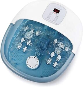Foot Spa/Bath Massager with Heat, Bubbles, Vibration, Material Box Pedicure Foot Bath Tub, Foot Soaker 14 Massage Rollers for Soothe and Comfort Feet