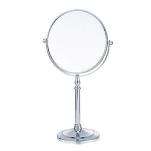 Makeup Mirror ,Magnifying Mirror 1/20X Magnification, Large Tabletop Two-Sided Swivel Vanity Mirror, Chrome FinishStyle 1-8 inches