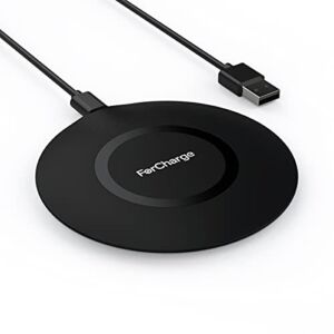 Slim Wireless Charger, 15W Fast Wireless Charging Pad Compatible with iPhone 14/13/12/12 Pro Max/12 Mini/11/XR/X/8 Plus, Samsung Galaxy S21/S20 Ultra/S10/S9/Note 10, Pixel 7/6 Pro/5/4 XL (No Adapter)