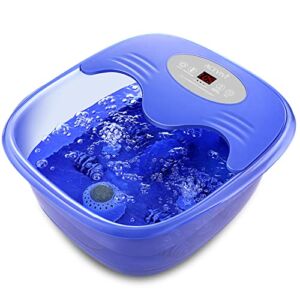 ACEVIVI Foot Spa with Heat and Massage, Foot Spa Bath with 4 Massage Roller, Bubble, Vibration