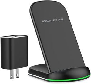 Yootech Wireless Charger, 10W Max Wireless Charging Stand with Quick Adapter,Compatible with iPhone 14/14 Plus/14 Pro/14 Pro Max/13/13 Mini/13 Pro Max/SE 2022/12/11/X/8, Galaxy S22/S21/S20/S10