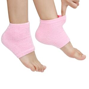Codream Moisturizing Heel Gel Socks: Heal Dry Cracked Heel Treatment Overnight Pedicure Foot Spa Sock | 2 Pairs Soft Silicone Moisturizer Sleeve to Repair Callus Rough Heel