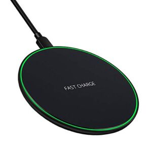 Wireless Charger Compatible with Samsung Galaxy S10 S10 Plus S10E S9 S9+ S8 S8+ S7 S6 Edge Note9 Note 8 Fast Wireless Charging Pad 10W Max Cargador Inalambrico (No AC Adapter)
