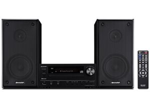 Sharp XLHF102B HI Fi Component MicroSystem with Bluetooth, USB Port for MP3 Playback, Built-in CD Player, AM/FM Tuners, 50W RMS, Remote Included, Black
