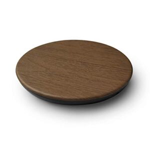 Wireless Charger Rubberized Wood Charging Pad- Qi Certified, 15W Fast Charging Station by Reveal Shop- Compatible w/iPhone 13/12/11/11Pro/XS Max/XR/XS/X/8/8Plus, Galaxy S6 to S10, S20 Cable Included