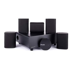 Platin Milan 5.1 Surround Sound System – Wireless Home Theater System for Smart TVs – WiSA Certified – with WiSA SoundSend Transmitter Included
