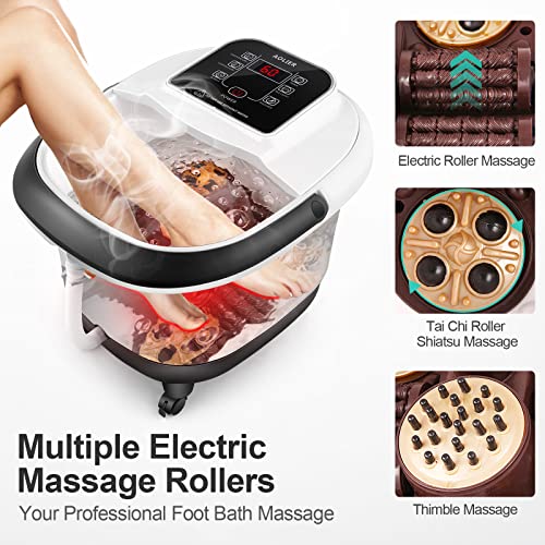 Foot Spa Bath Massager with Heat Bubbles, Automatic Tai Chi Massage Roller & Maize Roller, Red Infrared Light, Medicine Box, Timer and Temp Adjustable Pedicure Foot Soak Tub for Father Mother’s Gift | The Storepaperoomates Retail Market - Fast Affordable Shopping