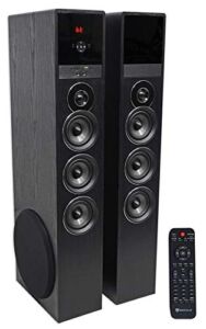 Rockville TM150B Black Home Theater System Tower Speakers 10″ Sub/Bluetooth/USB