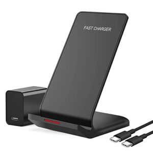 PDKUAI Fast Wireless Charger,20W Max Wireless Charging Stand with PD-Adapter,Compatible with iPhone 14/14 Plus/ 14 Pro/13/12/11/SE/XS/XR/X/8,Samsung Galaxy S22 S21 S20 S10 S9 S8 Note 20/10/9/8/G7/G8