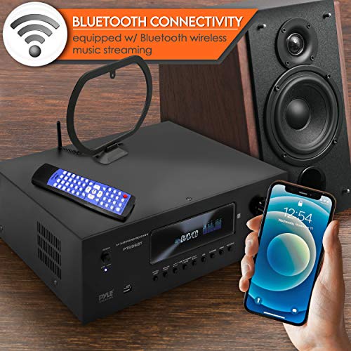 1000W Bluetooth Home Theater Receiver – 5.2-Ch Surround Sound Stereo Amplifier System with 4K Ultra HD, 3D Video & Blu-Ray Video Pass-Through Supports, MP3/USB/AM/FM Radio – Pyle PT696BT,Black | The Storepaperoomates Retail Market - Fast Affordable Shopping