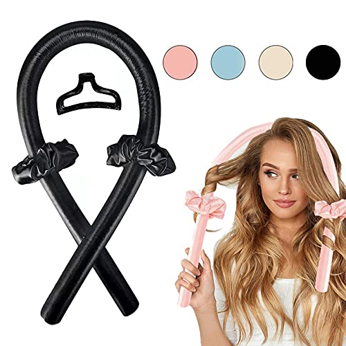 TIK Tok Heatless Hair Curlers for Long Hair,Heatless Curling Rod Headband,No Heat Curlers You Can to Sleep in Overnight,Heatless Curls Headband,Soft Foam Hair Rollers for Natural Hair(Black) | The Storepaperoomates Retail Market - Fast Affordable Shopping