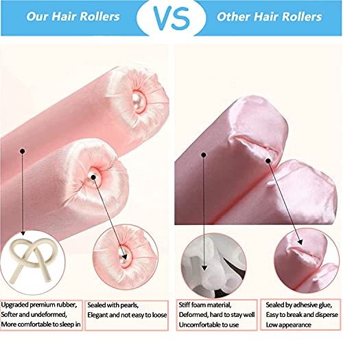 TIK Tok Heatless Hair Curlers for Long Hair,Heatless Curling Rod Headband,No Heat Curlers You Can to Sleep in Overnight,Heatless Curls Headband,Soft Foam Hair Rollers for Natural Hair(Black) | The Storepaperoomates Retail Market - Fast Affordable Shopping