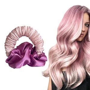 2022 New Soft Heatless Curling Headband No Heat Ponytail Hairband Hair Curler Hairband Lazy Scrunchie Rollers Magic Hairdresser Tools For Women Long Hair Overnight(Pink1)