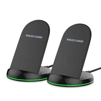 Yootech [2 Pack] Wireless Charger 10W Max Wireless Charging Stand, Compatible with iPhone 14/14 Plus/14 Pro/14 Pro Max/13/13 Mini/13 Pro Max/SE 2022/12/11/X/8,Galaxy S22/S21/S20/S10(No AC Adapter) | The Storepaperoomates Retail Market - Fast Affordable Shopping